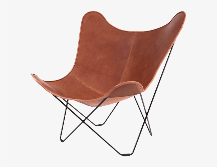 Cadeira De Borboleta Cuero Couro Marrom - Cuero Butterfly Chair, transparent png #2905281