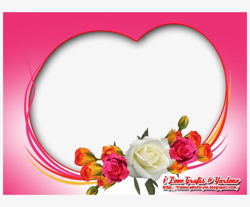 Bingkai Bunga Mawar Clipart Picture Frames - Bingkai Love Bunga, transparent png #2905285