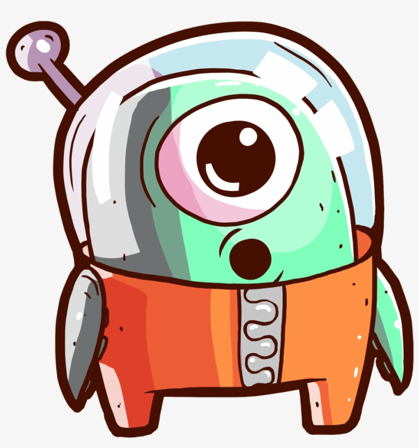 Cartoon Spaceship Png - Friendly Alien Png, transparent png #2906543