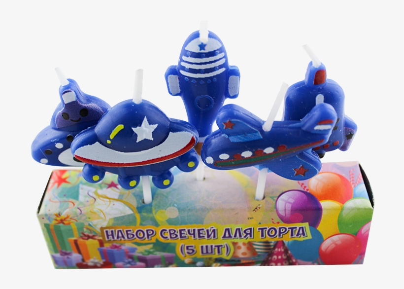 Spaceship, Rocket And Plane Cartoon Birthday Candles - Illustration, transparent png #2906568