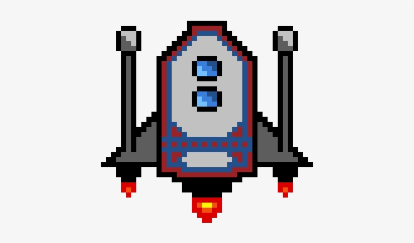Image Result For Spaceship Pixel Art - Pixel Art Space Ship, transparent png #2906608