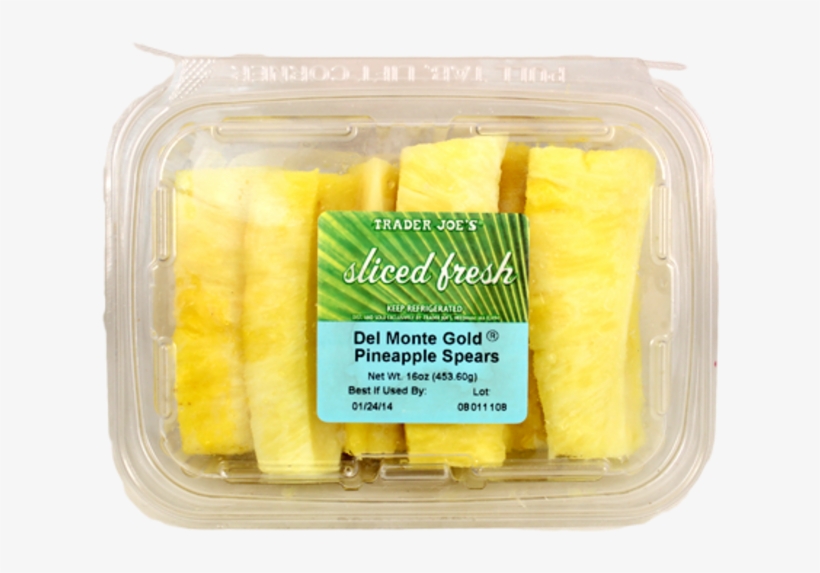 39884 Pineapple Spears - Trader Joe's Pineapple Spears, transparent png #2906683