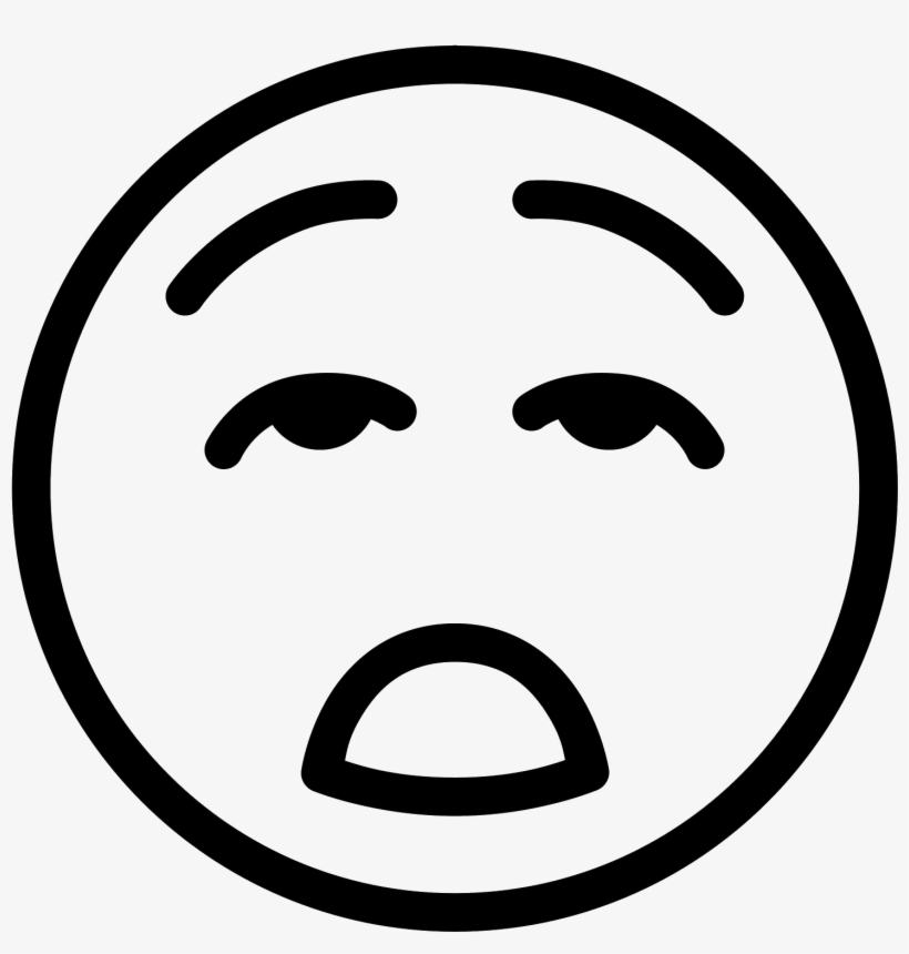 Png 50 Px - Bored Emoji Black And White, transparent png #2906855