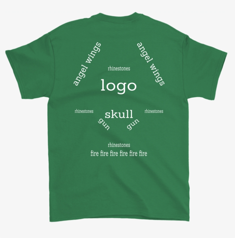 Angles Wings Logo Skull Gun Rhinestones Fire Shirts - Shirt, transparent png #2908091