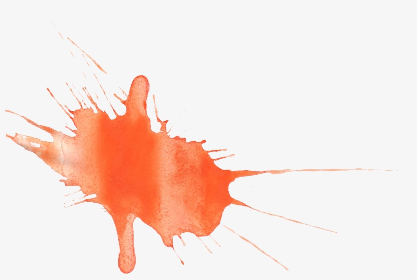 12 Orange Watercolor Splatter - Watercolor Painting, transparent png #2908116