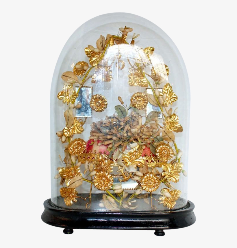 Exceptional Antique French Globe De Mariee Ormolu Wedding - Crystal, transparent png #2908438