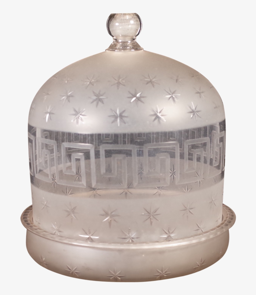 Regency Star Cut And Greek Key Etched Glass Cheese - News, transparent png #2908456