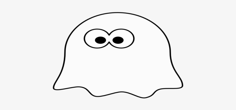 Cartoon Coloring Medium Size Scary Cartoon Ghost Png - Outline Clipart Ghost, transparent png #2909562