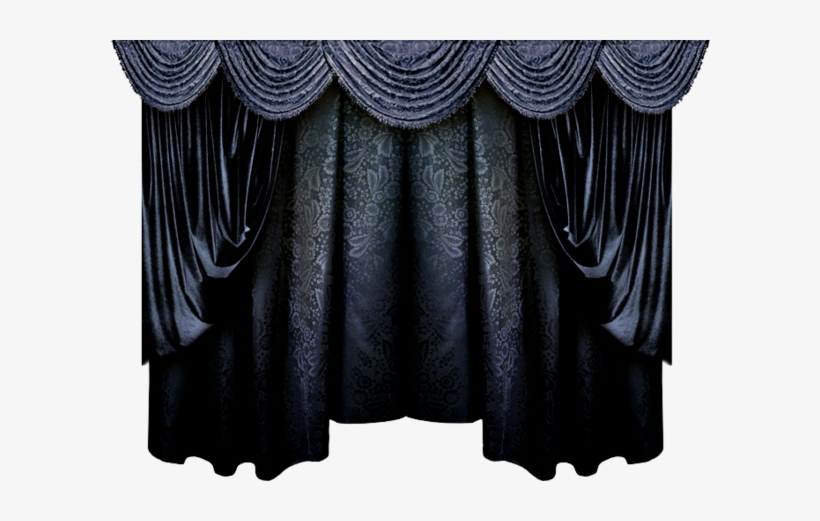 Blue Curtains - Theater Curtain, transparent png #2909607