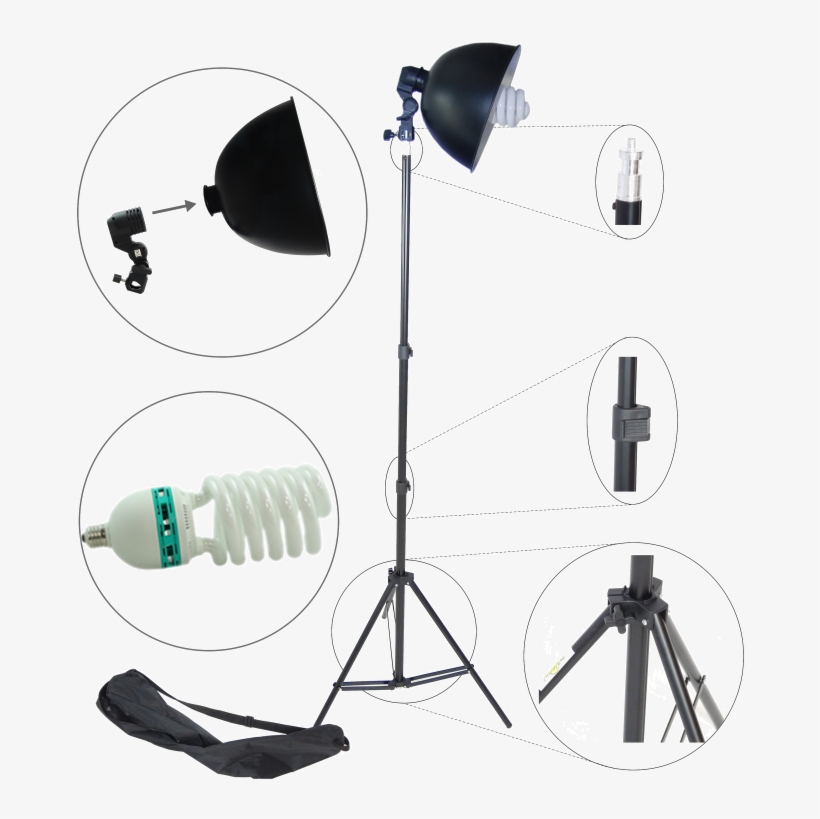 Dynasun S27kit200 200w Professional Kit Light Photo - Soft Box Umbrella, transparent png #2909628