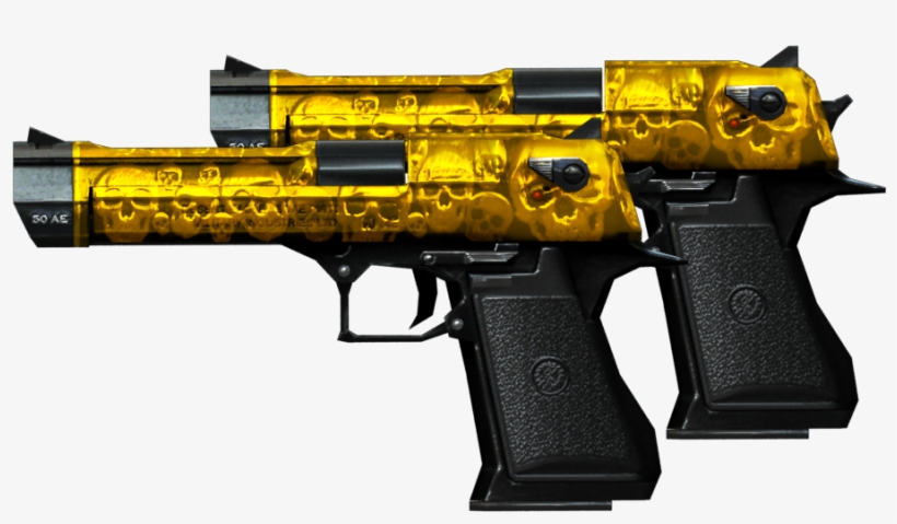 Dualdegoldskull - Imi Desert Eagle, transparent png #2909862