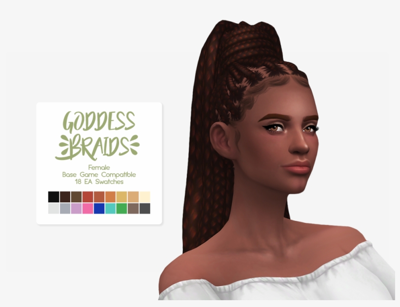 After Seeing These Gorgeous Braids By @ebonixsims, - Braided Hairstyles Sims 4, transparent png #2909909