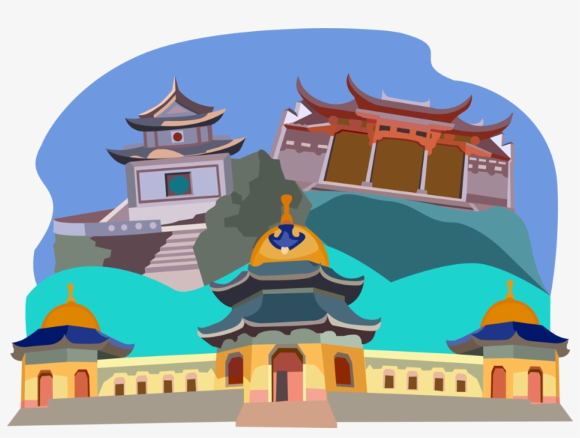 Vector Illustration Of Chinese Or Japanese Pagoda Buddhist - Pagoda, transparent png #2909954