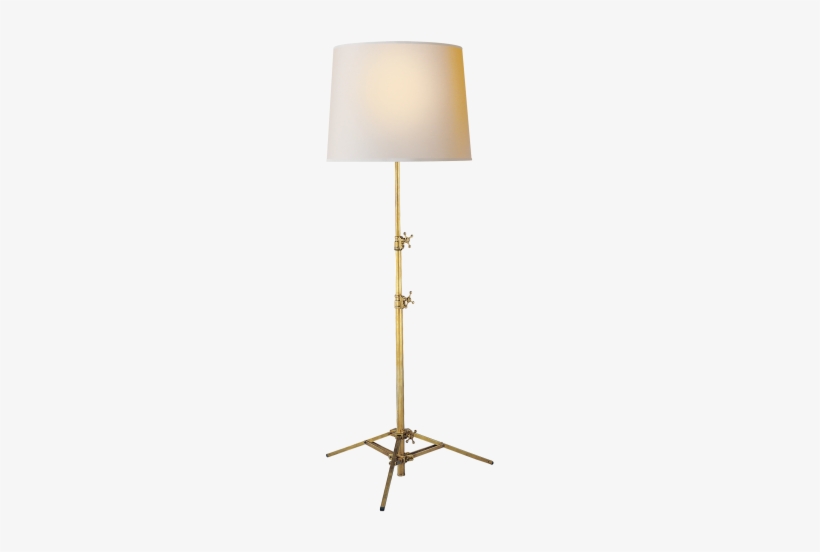 Studio Floor Lamp In Hand Rubbed Antique Brass With Visual