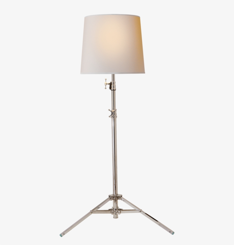 Studio Floor Lamp In Polished Nickel With Natura - Circa Lighting, transparent png #2910196