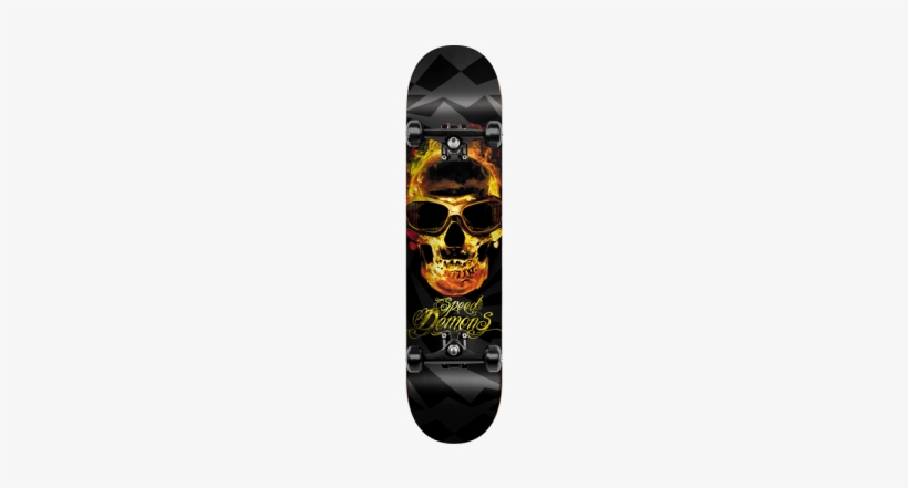 Speed Demons Skateboards Golden Skull Complete Skateboard - Skateboard Deck, transparent png #2910239