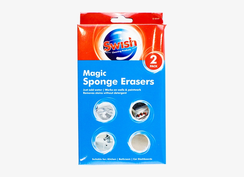 Swish Magic Sponge Eraser - Magic Sponge Erasers - 24 Pack | Non-toxic Melamine, transparent png #2910837