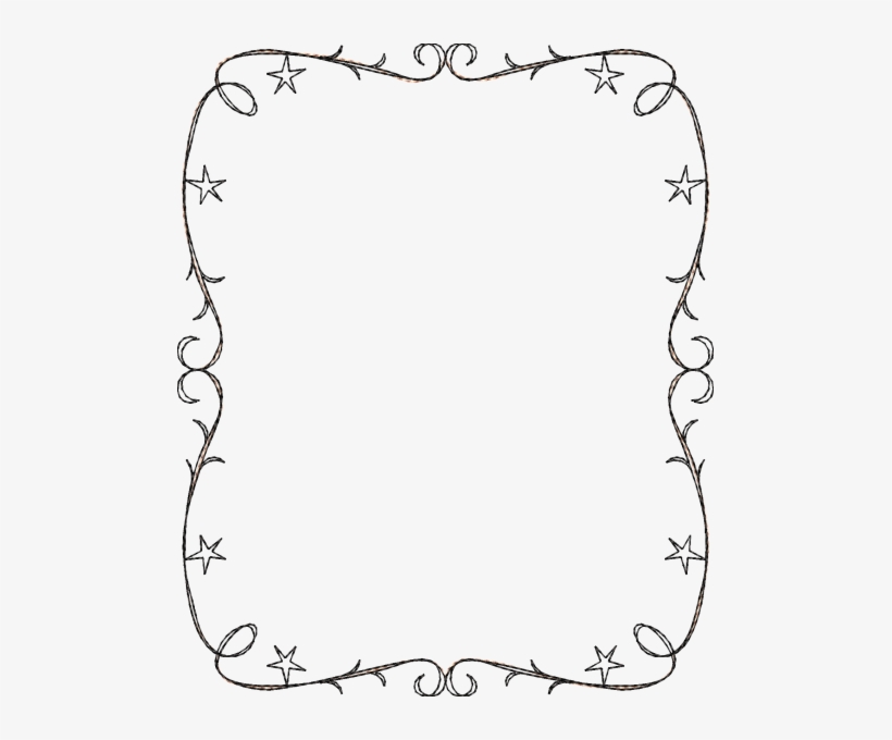 Christmas Star Doodle Frame - Decorative Square Borders, transparent png #2910861