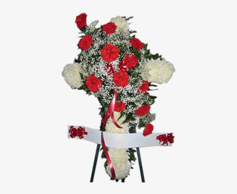 Red & White Cross With Banner - Garden Roses, transparent png #2911449