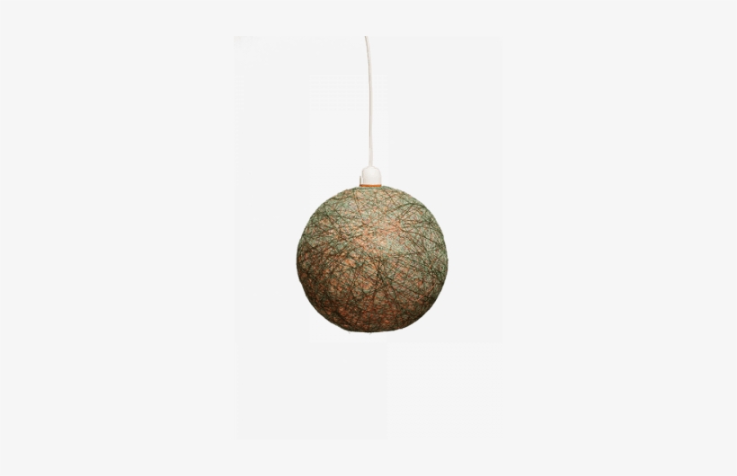 Round Hanging Lamp Green Color - Lampshade, transparent png #2911590