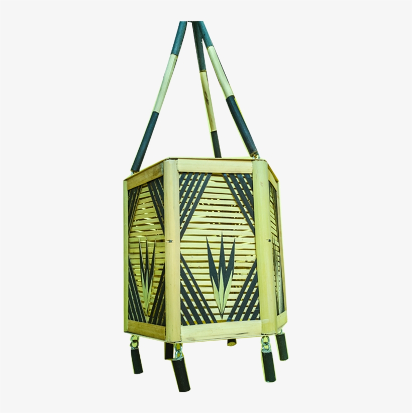 Bamboo Yellow And Brown Decorative Wall Hanging Lantern - Lantern, transparent png #2911638