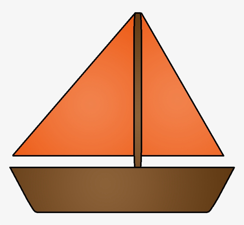 Sailboat Clipart Cute - Orange Sailboat Clipart, transparent png #2911928