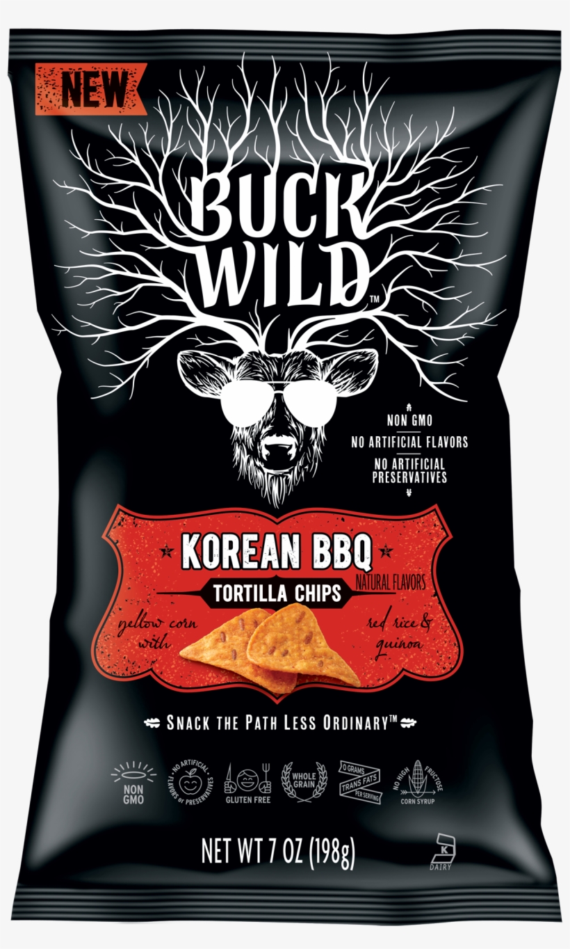 Buck Wild Korean Bbq Tortilla Chips 5.5 Oz. Bag, transparent png #2912384