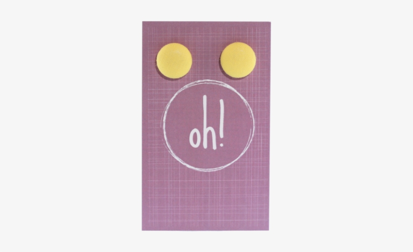 Yellow Button Earrings - Earring, transparent png #2912435