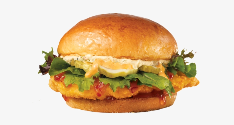 Wendy's Test Marketing Sweet Thai Chili Chicken Sandwich - Spicy Thai Chicken Sandwich, transparent png #2912535