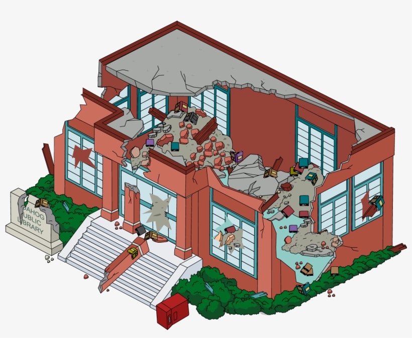 Building Library Destroyed - Family Guy, transparent png #2912657