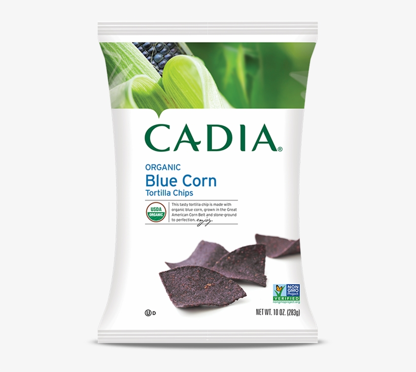The Secret Behind This Delicious Tortilla Chip Is Blue - Cadia Organic Blue Corn Tortilla Chips, transparent png #2913046