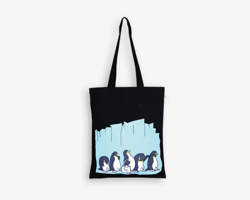 Ecoright Canvas Zipper Tote Bag, Penguin Love - Tote Bag, transparent png #2913360