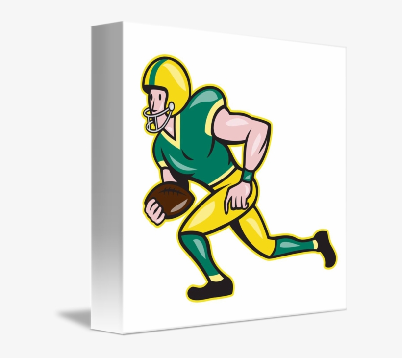 American Football Wide Receiver Running Ball By Aloysius - American Football, transparent png #2913469
