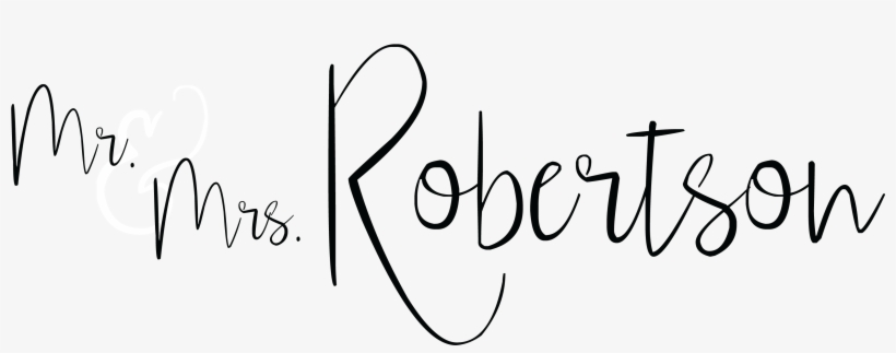 Mr And Mrs Robertson - Calligraphy, transparent png #2913488