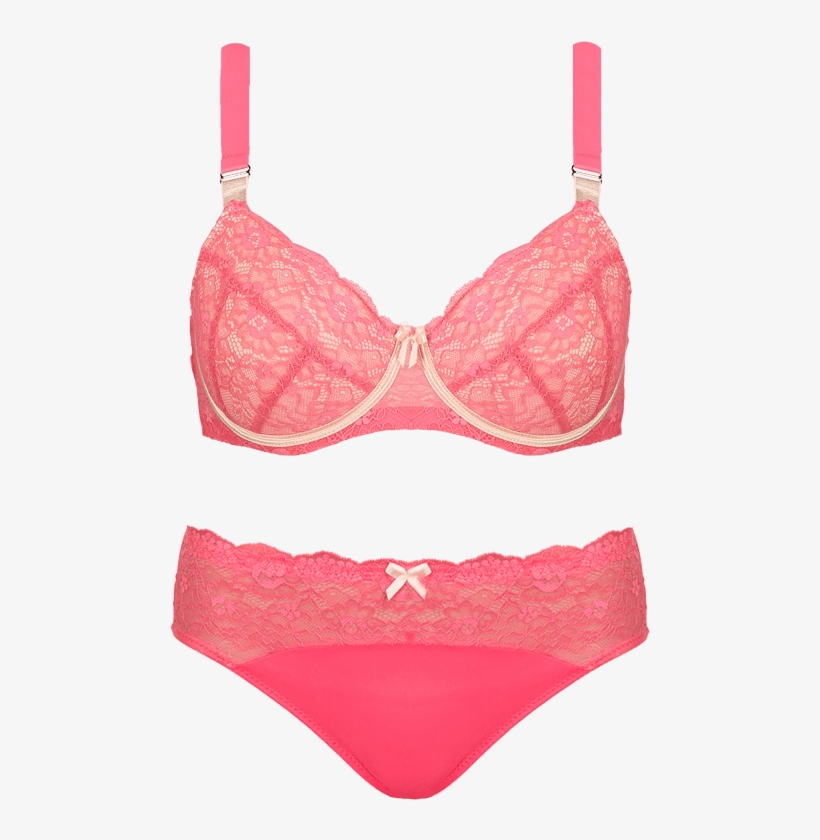 Support Coral & Blush Set Setr03 2095coral/blush - Colour Bra, transparent png #2914000
