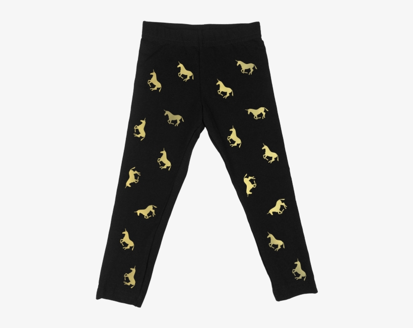 Unicorn Gold // Black Leggings - Portable Network Graphics, transparent png #2914258