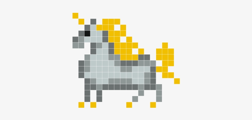 Gold Unicorn - Graphic Design, transparent png #2914388