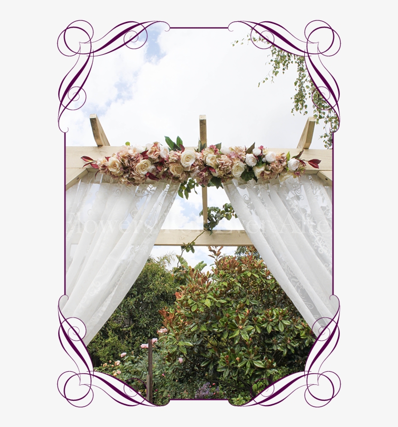 Vintage Pastel Wedding Arbor Arch Amp Table Decoration - Floral Design, transparent png #2914538