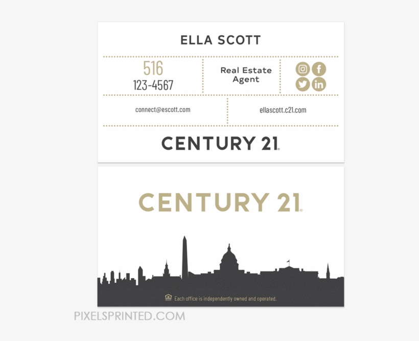New Century 21 Logo Cards, Century 21 Business Cards, - Century 21 New Logo, transparent png #2914540