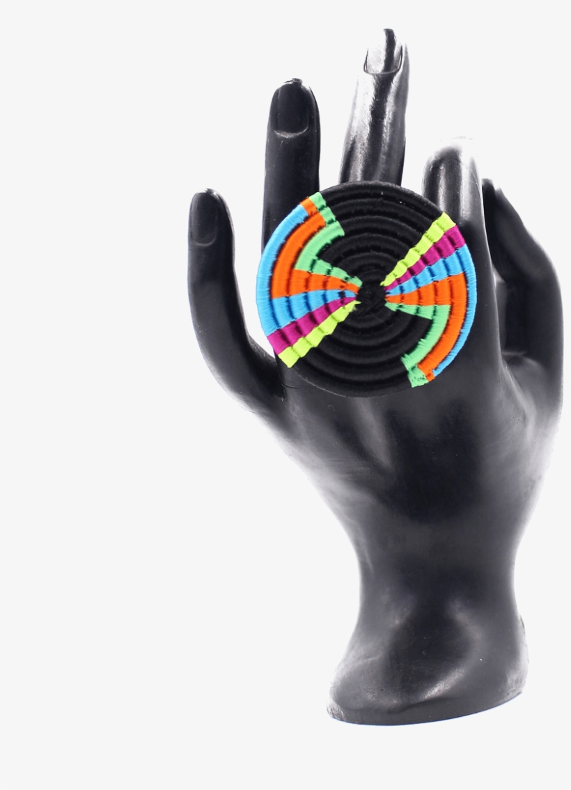 Hand Woven Color Burst Ring - Leather, transparent png #2914878