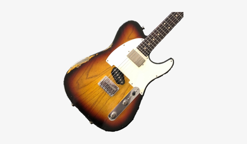 T Classic In-distress 3 Color Burst - Esp Ltd Te-202 Ron Wood Electric Guitar, Three-tone, transparent png #2914904