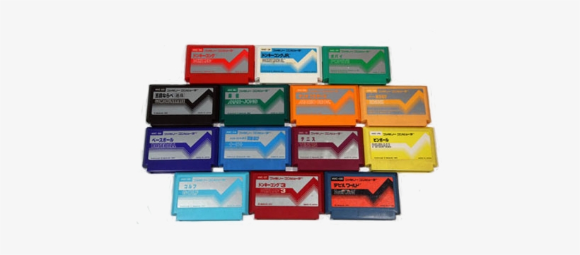 All Of The Japanese Pulse Line Games - Famicom Cartridge Shell, transparent png #2915463