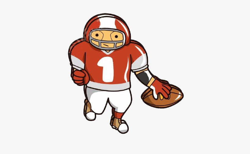 Cartoon Football Sticker - Cartoon Football Player, transparent png #2915553