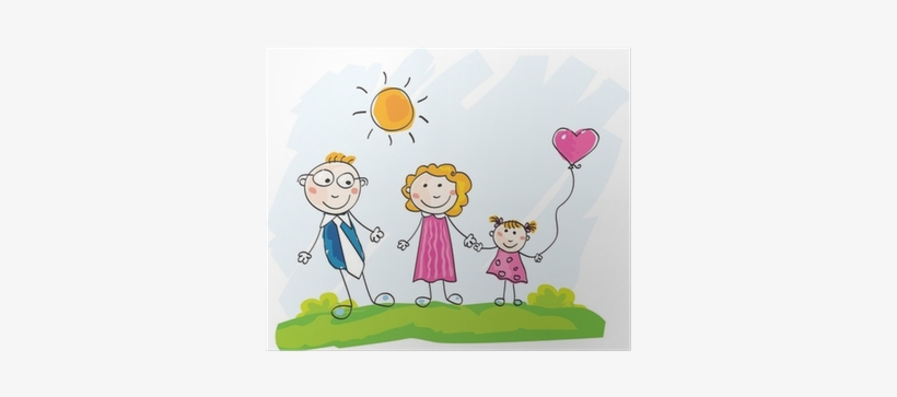 Vector Illustration Of Mother, Father And Child - Parents Day Clip Art, transparent png #2915666