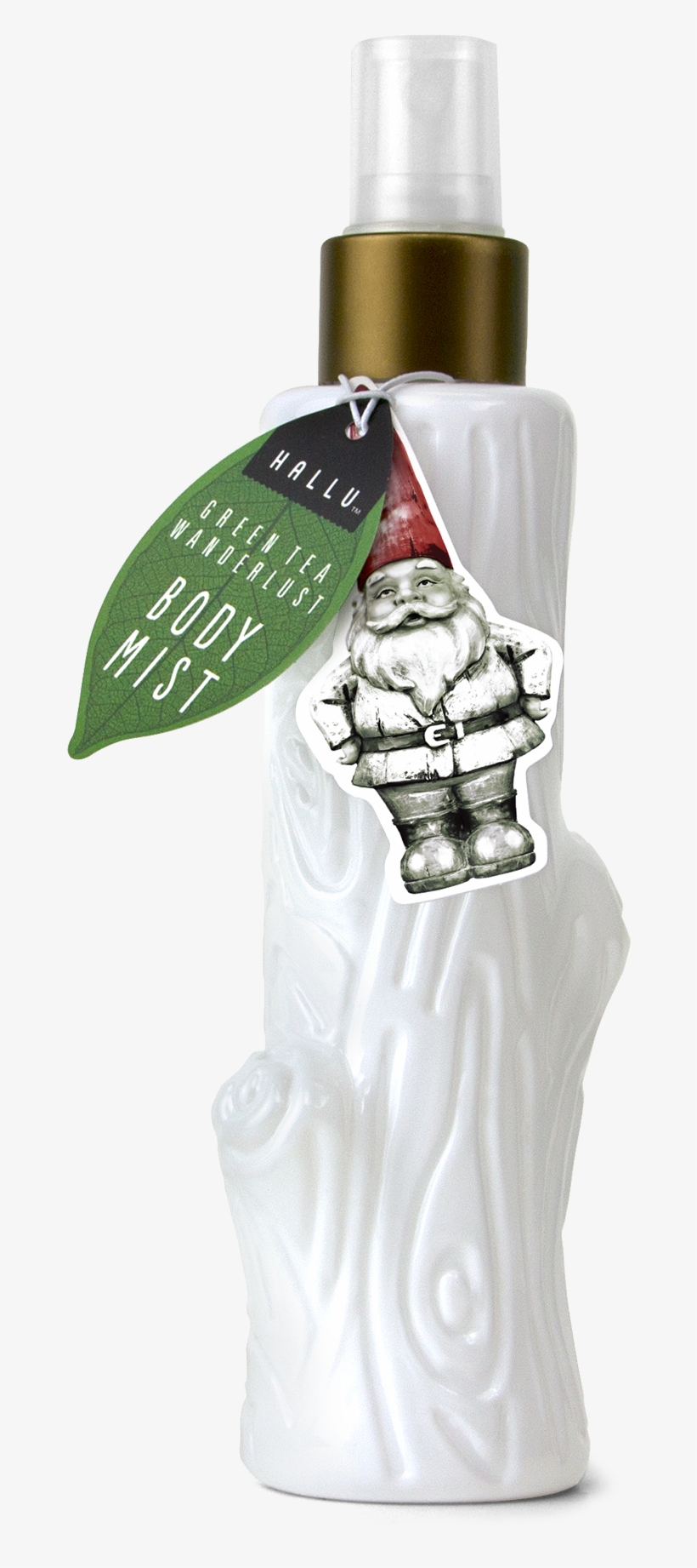 Hallu Gnome Fragrance Mist, Green Tea Scent, Body Spray, - Hallu Body Mist, transparent png #2916275