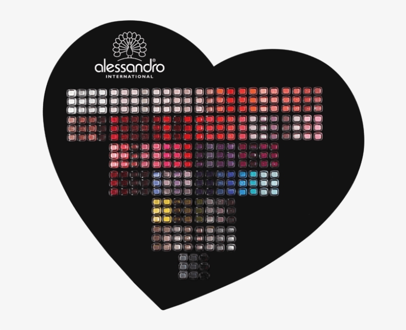 Nail Polish Heart Shaped Wall Display 99e - Alessandro International, transparent png #2916299
