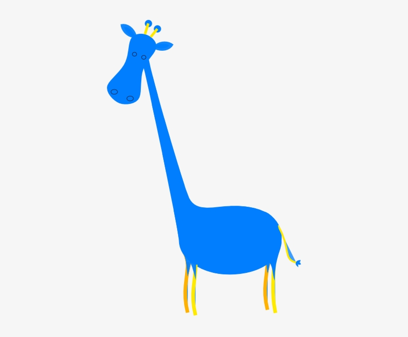 Blue Giraffe Clipart, transparent png #2916347