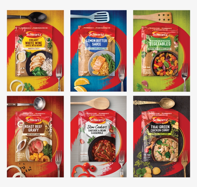 Portfolio 2018 Recipemixes-03 - Schwartz Creamy White Wine & Herb Sauce Mix, transparent png #2916465