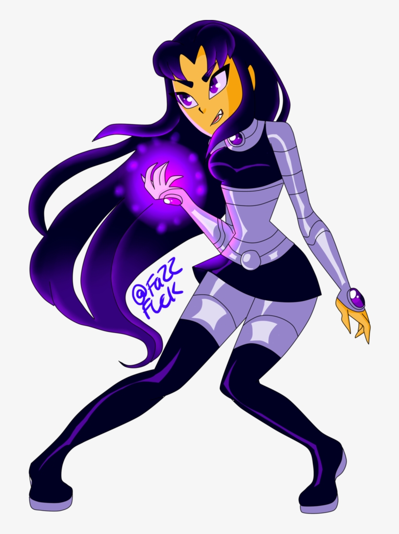 Blackfire By Fazzfuck-d8ulbsd - Blackfire Teen Titans Anime, transparent png #2917289