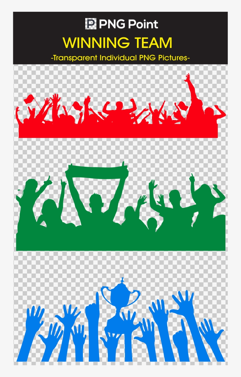 Silhouette Images, Icons And Clip Arts Of Cheering - Album Copa America 2011 Panini, transparent png #2917390